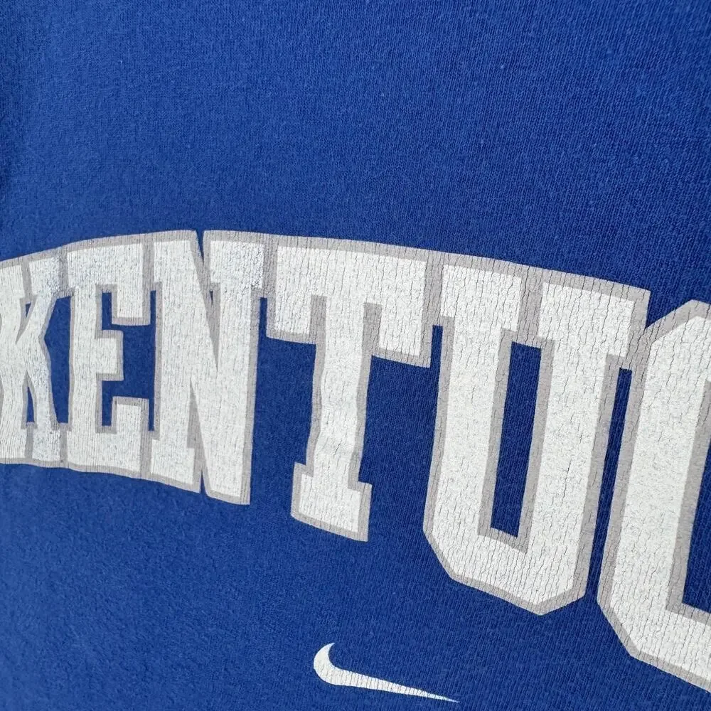 Kentucky Wildcats Shirt Mens Large Blue NCAA Basketball Nike Team Graphic Tee